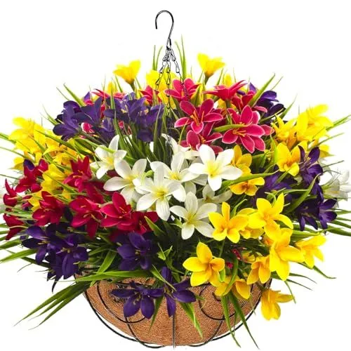 Grunyia Hanging Basket with Flowers